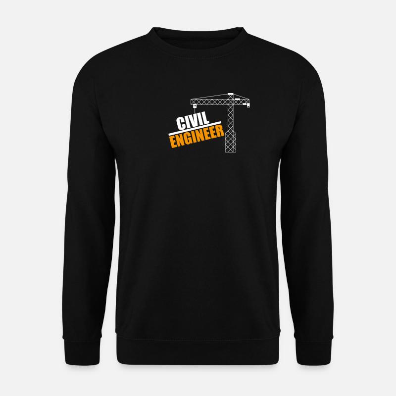 Bauingenieur Kran Motiv - Unisex Pullover - Schwarz