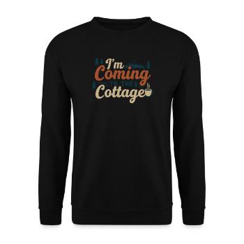 I'm Coming To The Cottage - Unisex Sweatshirt - black - Front - Alina (178cm) & Michal (187cm)