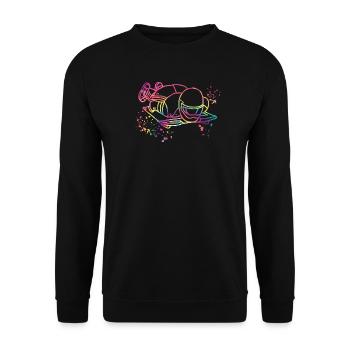Skeleton Bobsleigh Winter Sports Sled - Unisex Pullover - Schwarz - Vorne - Alina (178cm) & Michal (187cm)