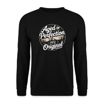 Vintage 1978 Born Retro Original 1978 - Unisex Sweatshirt - black - Front - Alina (178cm) & Michal (187cm)