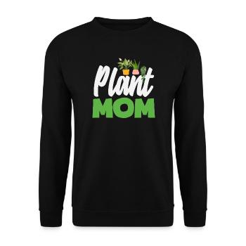 Plant lover mom - Unisex Sweatshirt - black - Front - Alina (178cm) & Michal (187cm)