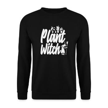 Plant Witch Plant Lover - Unisex Sweatshirt - black - Front - Alina (178cm) & Michal (187cm)