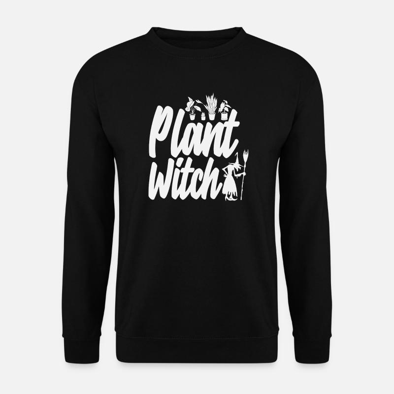Pflanze Hexe Pflanzenliebhaber - Unisex Pullover - Schwarz
