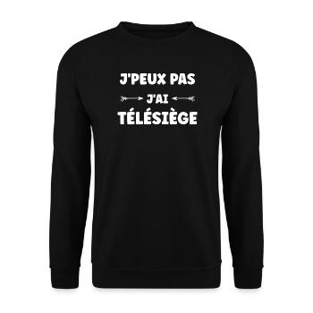 I can't I have chairlift - Unisex Sweatshirt - black - Front - Alina (178cm) & Michal (187cm)