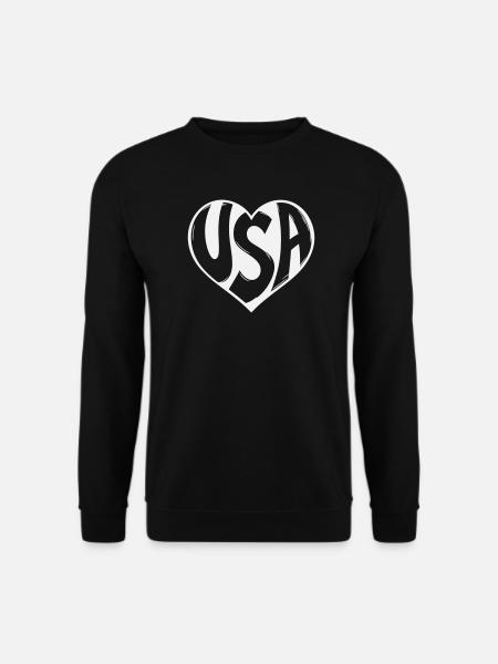 Heart USA Typo - Unisex Sweatshirt - black