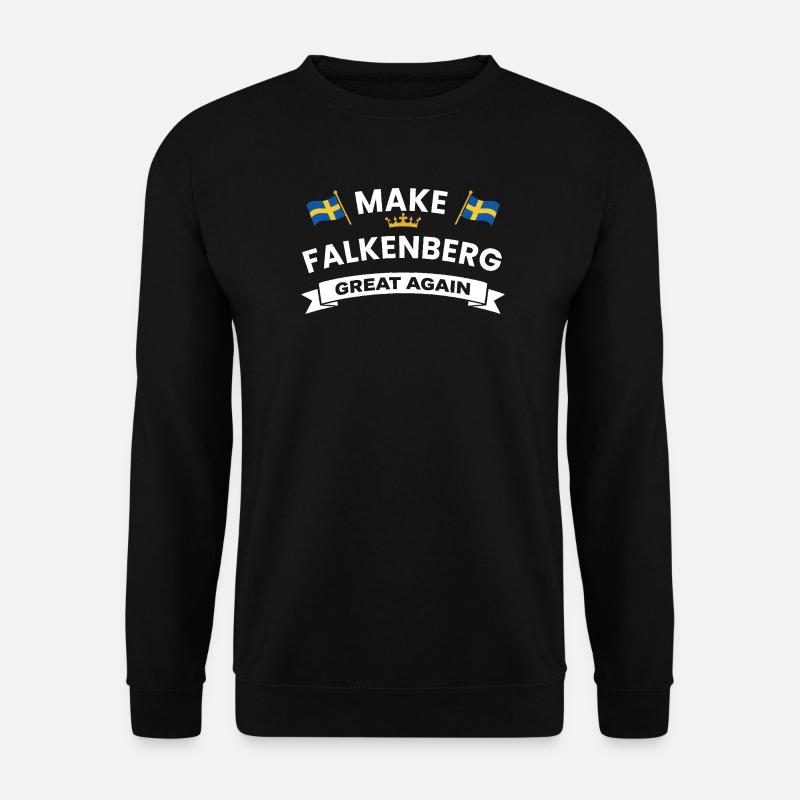 Falkenberger Flaggenkronen-Design - Unisex Pullover - Schwarz