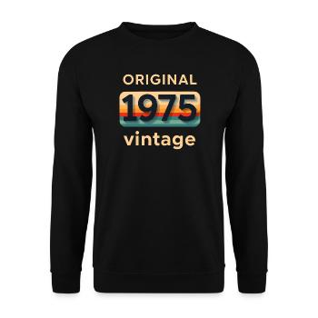Original 1975 - Unisex Pullover - Schwarz - Vorne - Alina (178cm) & Michal (187cm)