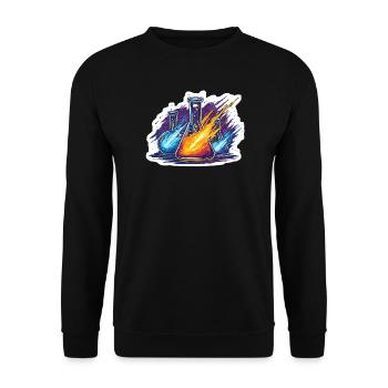 Lab Geek Quadrantid Meteor Shower Lab Experiment - Unisex Sweatshirt - black - Front - Alina (178cm) & Michal (187cm)