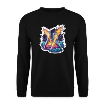 Lab Geek Educational Quadrantid Meteor Shower Expe - Unisex Sweatshirt - black - Front - Alina (178cm) & Michal (187cm)