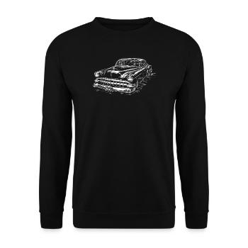 Chevy Bel Air 1954 - American Dream Hot Rod - Sweat-shirt Unisexe - noir - Devant - Alina (178cm) & Michal (187cm)