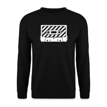 Cassette Mixtape Rétro – Motif culte de la musique - Sweat-shirt Unisexe - noir - Devant - Alina (178cm) & Michal (187cm)