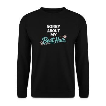Les poils de mer s’en fichent - Sweat-shirt Unisexe - noir - Devant - Alina (178cm) & Michal (187cm)