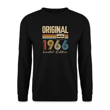 60e anniversaire 60e anniversaire Original 1966 - Sweat-shirt Unisexe - noir - Devant - Alina (178cm) & Michal (187cm)