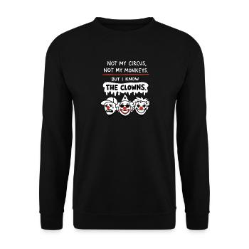 Déclaration Not My Circus, Not My Monkeys - Sweat-shirt Unisexe - noir - Devant - Alina (178cm) & Michal (187cm)