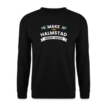 Halmstad City Pride Flags - Unisex Sweatshirt - black - Front - Alina (178cm) & Michal (187cm)