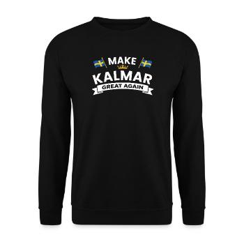 Kalmar wieder groß machen - Unisex Pullover - Schwarz - Vorne - Alina (178cm) & Michal (187cm)