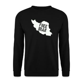 Iran Freedom Free Iran - Unisex Sweatshirt - black - Front - Alina (178cm) & Michal (187cm)