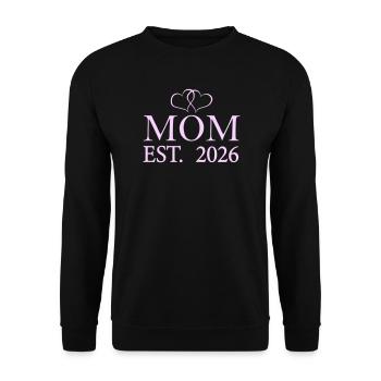 Mama Est. 2026  - Unisex Pullover - Schwarz - Vorne - Alina (178cm) & Michal (187cm)