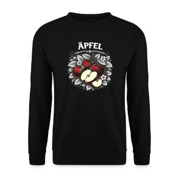Apple Still Life Black & White Vintage - Unisex Sweatshirt - black - Front - Alina (178cm) & Michal (187cm)