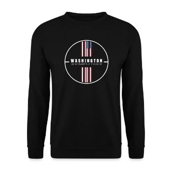 Washington Coordinates - Unisex Sweatshirt - black - Front - Alina (178cm) & Michal (187cm)