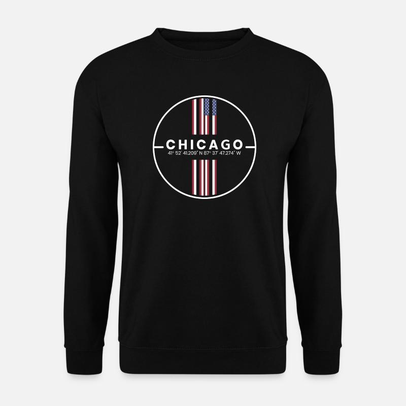 Coordonnées de Chicago - Sweat-shirt Unisexe - noir