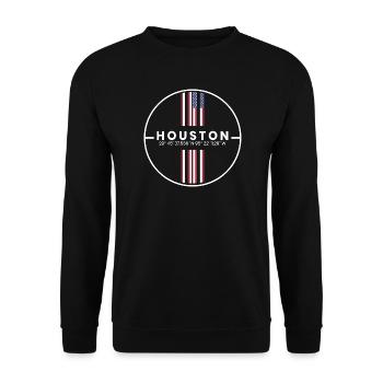 Coordonnées de Houston - Sweat-shirt Unisexe - noir - Devant - Alina (178cm) & Michal (187cm)