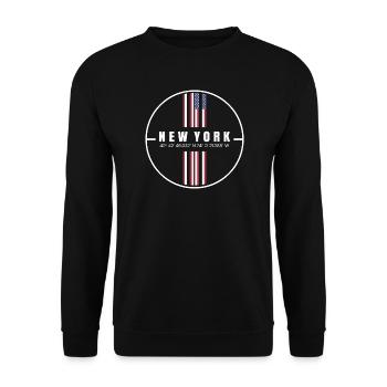 Coordonnées de New York - Sweat-shirt Unisexe - noir - Devant - Alina (178cm) & Michal (187cm)