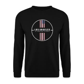 Coordonnées de Los Angeles - Sweat-shirt Unisexe - noir - Devant - Alina (178cm) & Michal (187cm)