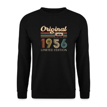 70e anniversaire 70e anniversaire Original 1956 - Sweat-shirt Unisexe - noir - Devant - Alina (178cm) & Michal (187cm)