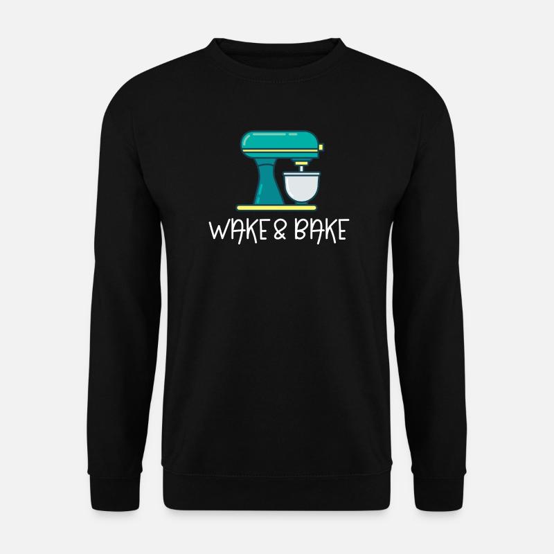 Aufwachen und Backen - Unisex Pullover - Schwarz
