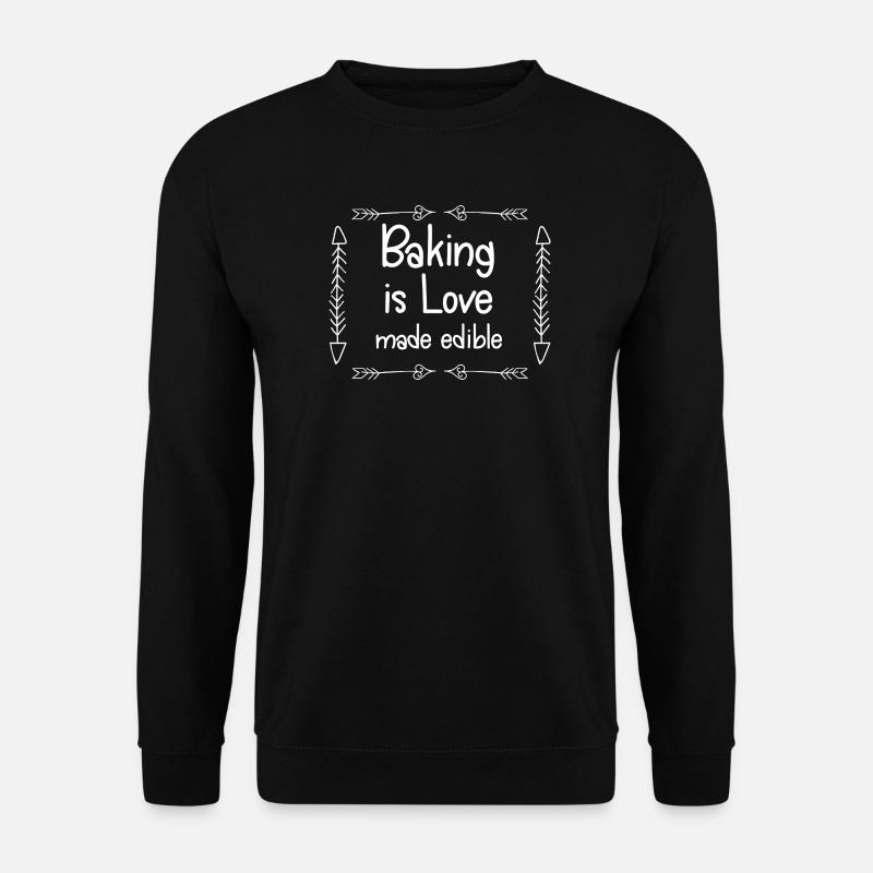 Backen ist essbare Liebe - Unisex Pullover - Schwarz