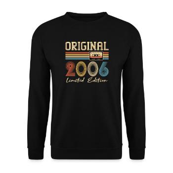 20th Birthday 20th Anniversary Original 2006 - Unisex Sweatshirt - black - Front - Alina (178cm) & Michal (187cm)