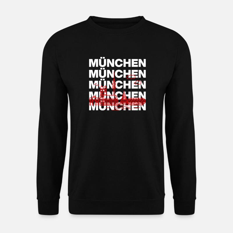 MÜNCHEN SKYLINE STACK – MIA SAN MUNICH - Unisex Pullover - Schwarz