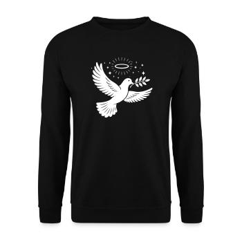 Dove Holy Christian - Unisex Sweatshirt - black - Front - Alina (178cm) & Michal (187cm)