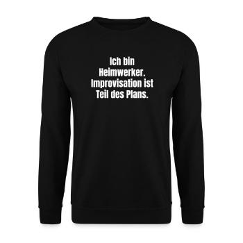 Plan d’improvisation DIY - Sweat-shirt Unisexe - noir - Devant - Alina (178cm) & Michal (187cm)