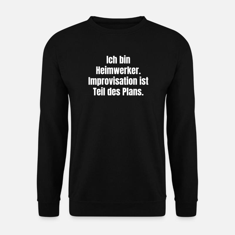 Plan d’improvisation DIY - Sweat-shirt Unisexe - noir