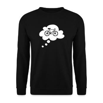Road Bike Cloud Bike Sport Tour Hobby Bike Fan - Unisex Sweatshirt - black - Front - Alina (178cm) & Michal (187cm)