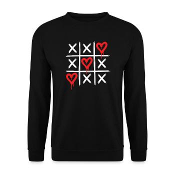 Graffiti Hearts – Dripping Love Street Art - Unisex Sweatshirt - black - Front - Alina (178cm) & Michal (187cm)