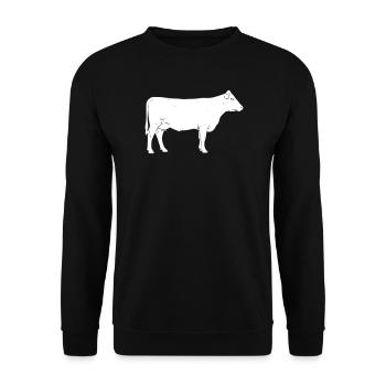 Kuh Rind Bauernhof Landwirt Vektor - Unisex Pullover - Schwarz - Vorne - Alina (178cm) & Michal (187cm)