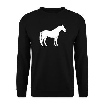 Silhouette du cheval Vecteur de montée debout - Sweat-shirt Unisexe - noir - Devant - Alina (178cm) & Michal (187cm)