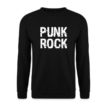 Typographie dégradée du punk rock - Sweat-shirt Unisexe - noir - Devant - Alina (178cm) & Michal (187cm)