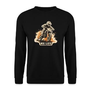 Motocross MX Life Shirt – Tout-terrain - Sweat-shirt Unisexe - noir - Devant - Alina (178cm) & Michal (187cm)