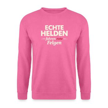 Echte Helden fahren rote Felgen – Landwirtschaft - Unisex Pullover - Pink - Vorne