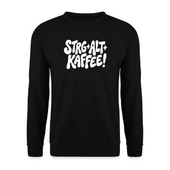 Ctrl Alt Coffee Design - Unisex Sweatshirt - black - Front - Alina (178cm) & Michal (187cm)