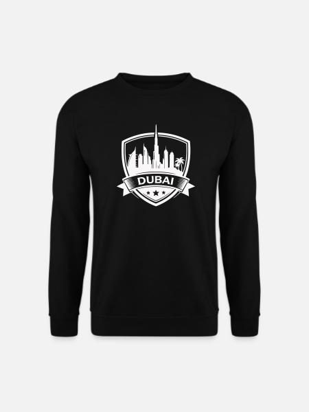 Dubai Skyline Badge Sign - Unisex Sweatshirt - black