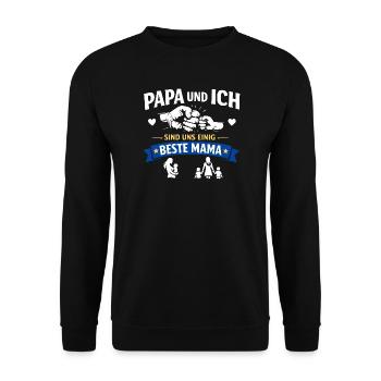 Daddy I Best Mom - Unisex Sweatshirt - black - Front - Alina (178cm) & Michal (187cm)