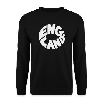 Engand Rundlogo Druckdesign - Unisex Pullover - Schwarz - Vorne - Alina (178cm) & Michal (187cm)