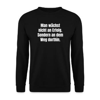 Path to Success – Quote Typo - Unisex Sweatshirt - black - Front - Alina (178cm) & Michal (187cm)