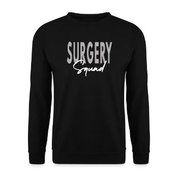 Operationsteam – Medizinisches Team & Abschluss der Krankenpflege - Unisex Pullover - Schwarz - Vorne - Alina (178cm) & Michal (187cm)