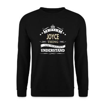 Joyce Thing You Wouldn't Understand - Unisex Sweatshirt - black - Front - Alina (178cm) & Michal (187cm)